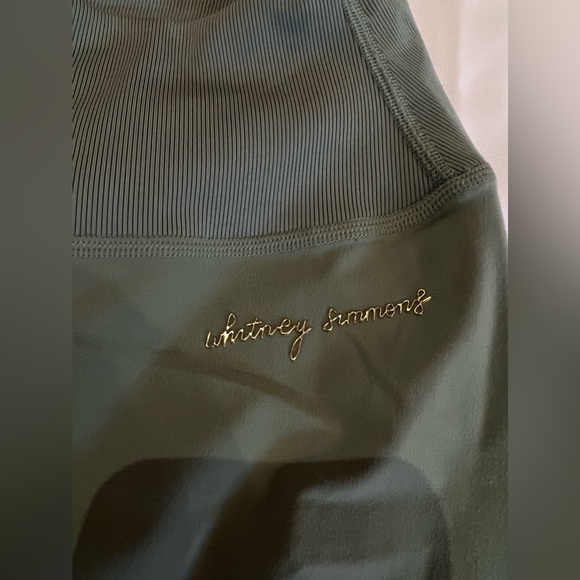 Gymshark - Whitney Simmons- Rib Waist Leggings - Sage Green - Picture 3 of 4